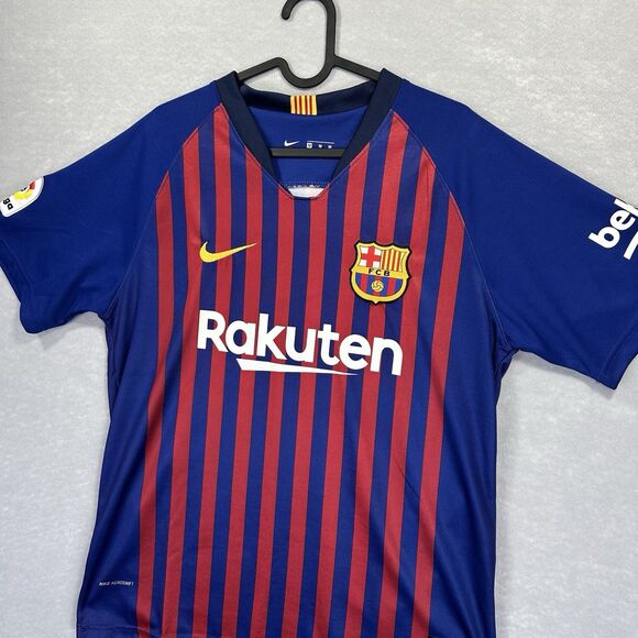 Nike Lionel Messi FC Barcelona 2018 Medium Jersey Embroidered Patches - See Info - Picture 3 of 16